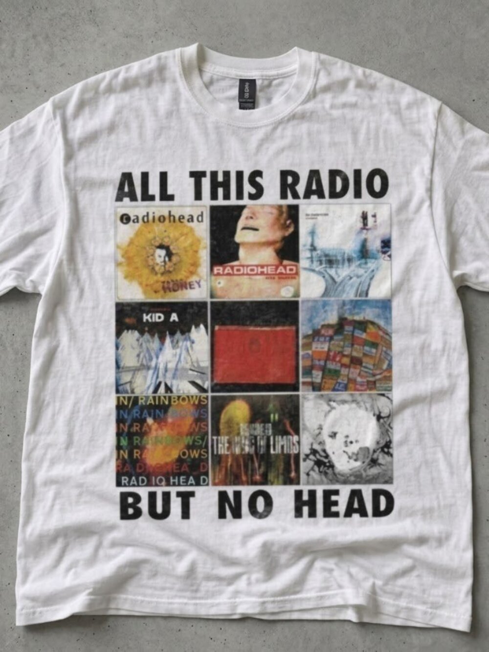Radiohead All This Radio But No Head Albums T-Shirt White